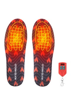 Heated Insole for Women Men, USB Rechargeable, with Accurate Temperature Remote Control Wireless Thermal Insoles, Environmentally Friendly PU Material, Waterproof Type-C Charging Port