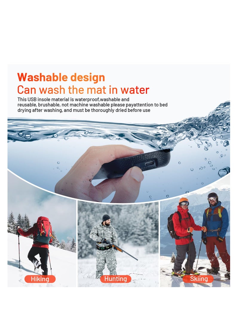 SYOSI - Heated Insole for Women Men, USB Rechargeable, with Accurate Temperature Remote Control Wireless Thermal Insoles, Environmentally Friendly PU Material, Waterproof Type-C Charging Port - Image 1