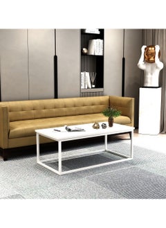RIGID Steel Coffee Table White 45x120x60cm  - Image 4