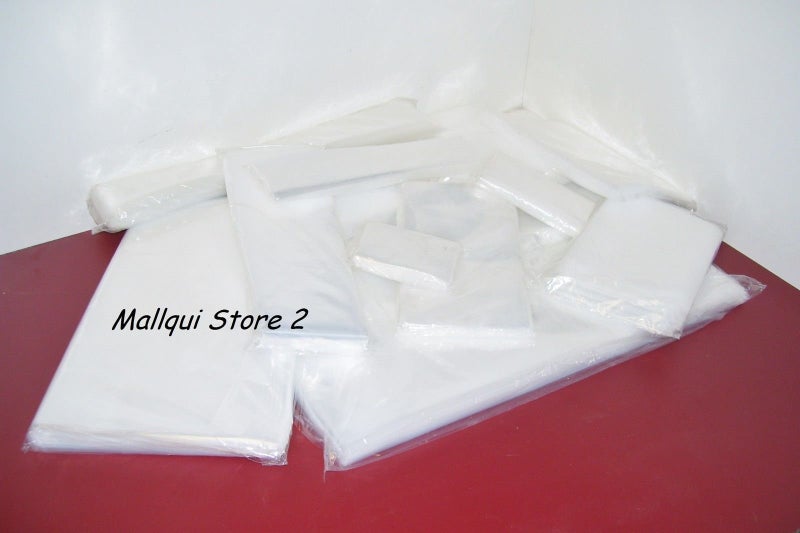 ULINE - 100 Clear 4 x 16 Poly Bags Plastic Lay Flat Open TOP Packing Best 2 MIL - Image 1