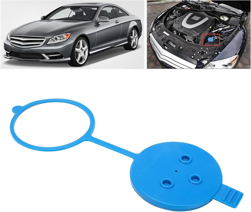 Ymiko Windshield Washer Reservoir Cap Lid Replacement for W221 S Class C216 Windshield Wiper Washer Fluid Reservoir Tank Bottle Cap OE#2218690072 - Image 4