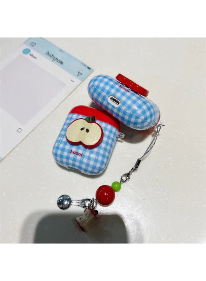Beiyipin Blue Plaid 3d Apple Case For Airpods Pro 1st, 2nd, And 3rd Generation Bluetooth Earphones, Protective Cover - Image 3