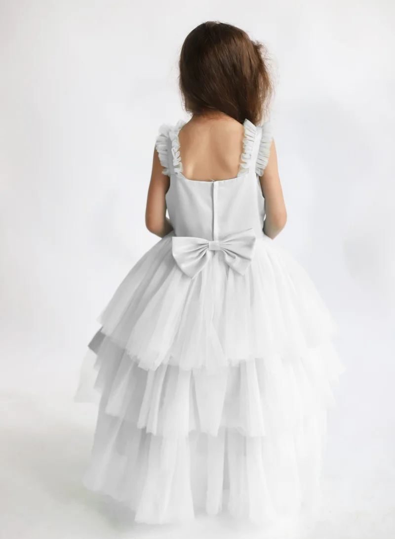 دىدانيالا D' Daniela - Sleeveless Long Tail Dress Ivory
