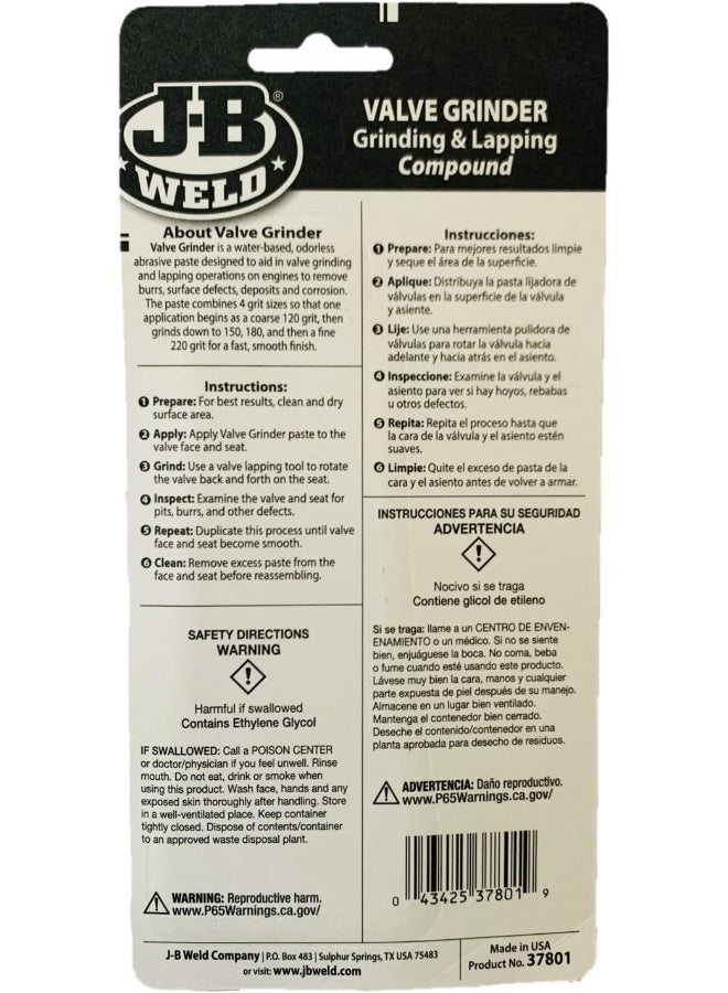 J-B WELD Dark Grey Valve Grinder Abrasive Paste - Image 2