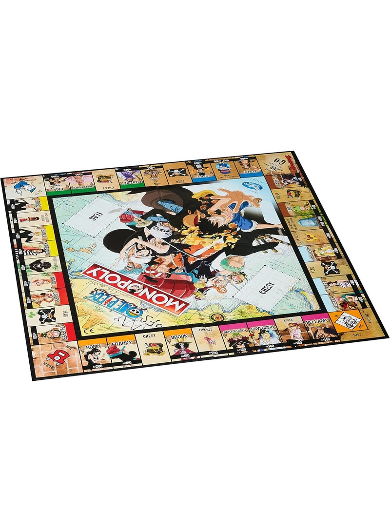 One Piece مونوبولي: إصدار ون بيس للعبة اللوح | اشترِ، بِع، تَبادَل مع الشخصيات الشهيرة من سلسلة المانغا والأنمي | تحتوي على 9 رموز مصغرة | منتجات مرخصة رسميًا وقابلة للجمع - Image 3