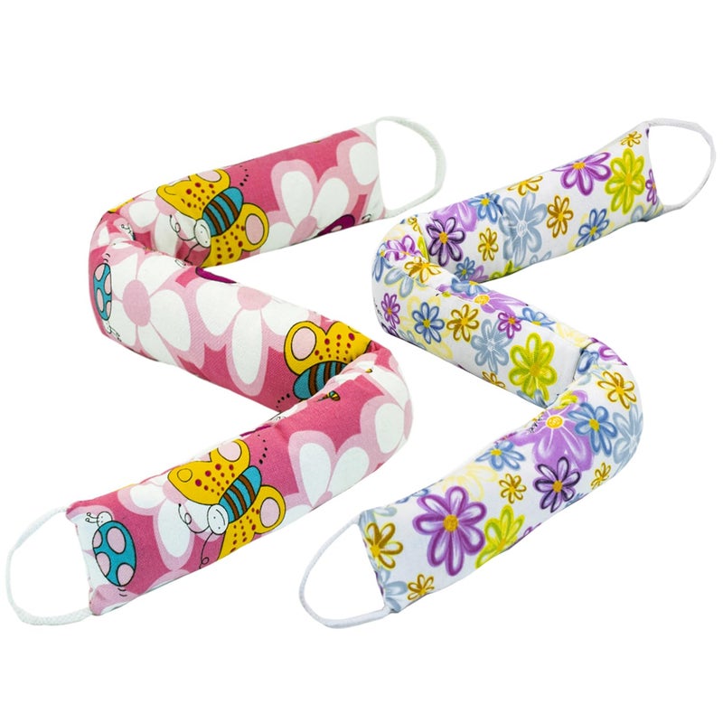 SANFERGE Weighted Door Draft Stopper, 2 Pack 36 Inch Under Door Blocker, Bottom of Door Window Air Noise Light Gap Filler, Saving Energy Cartoon Print Canvas Cotton 2.2Lb - Image 1