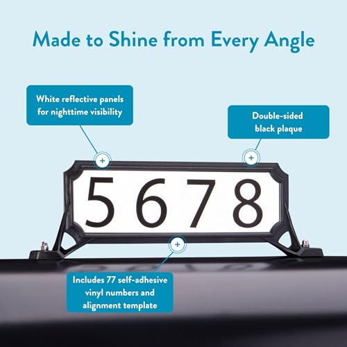 Architectural Mailboxes 3460B-10 Manhattan Address Plaque, Small, Black - Image 4