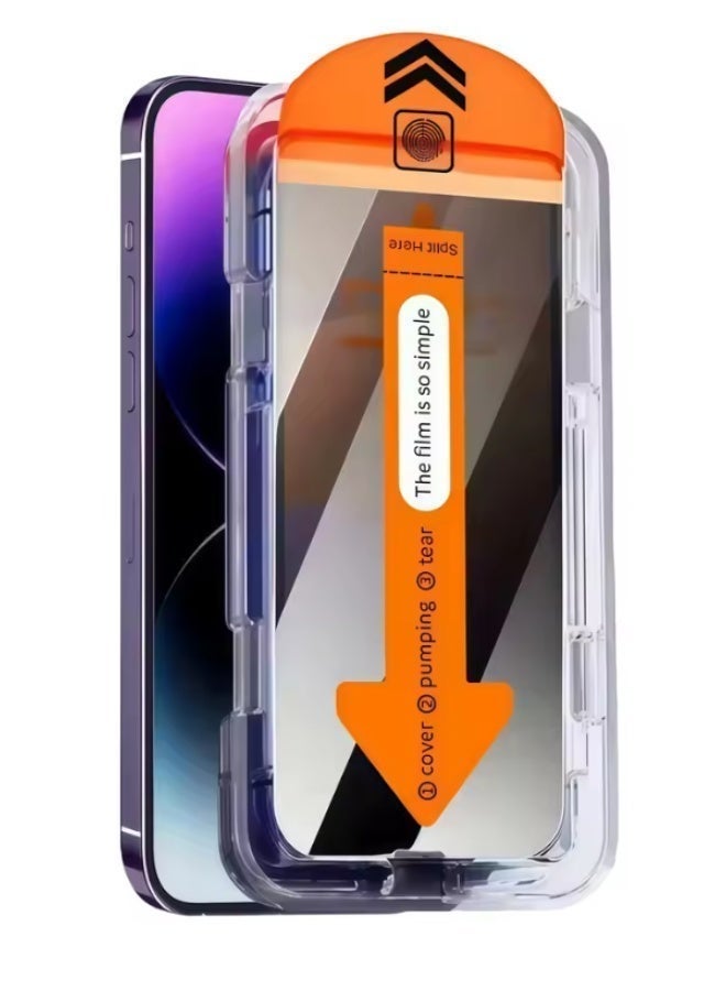 Glass 1-Pack iPhone 17 Pro Max Privacy Screen Protector Full Protection With Auto Alignment Kit Ultra HD Clear, Scratch Resistant, Military-Grade Protection, Easy Installation, Anti-Fingerprint, Bubble Free Film - Image 2
