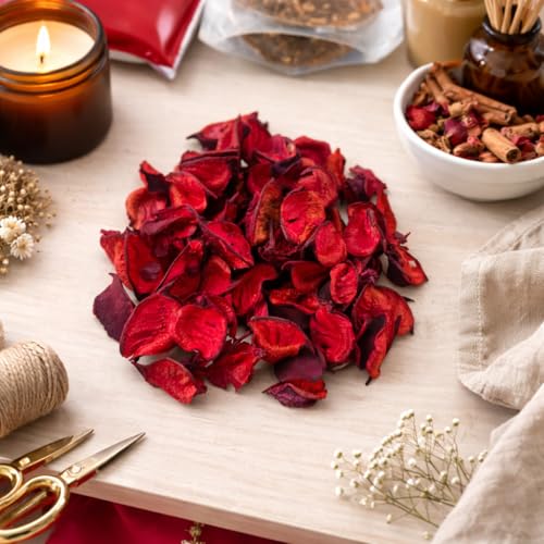LandSlide | Rose Potpourri | Scented Dried Flowers & Leaves for Home & Office Decorations | Red | 100gm - Image 1