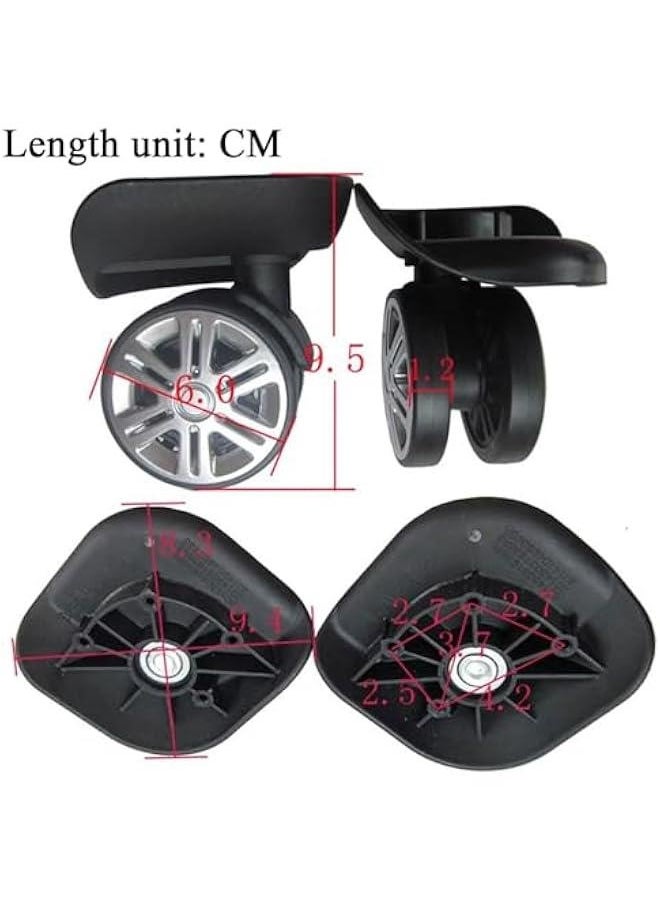 Generic 1Pairs Universal Luggage Wheel Heavy Duty Caster Wheel Replacement Travel Suitcase Wheel(S)  - Image 2
