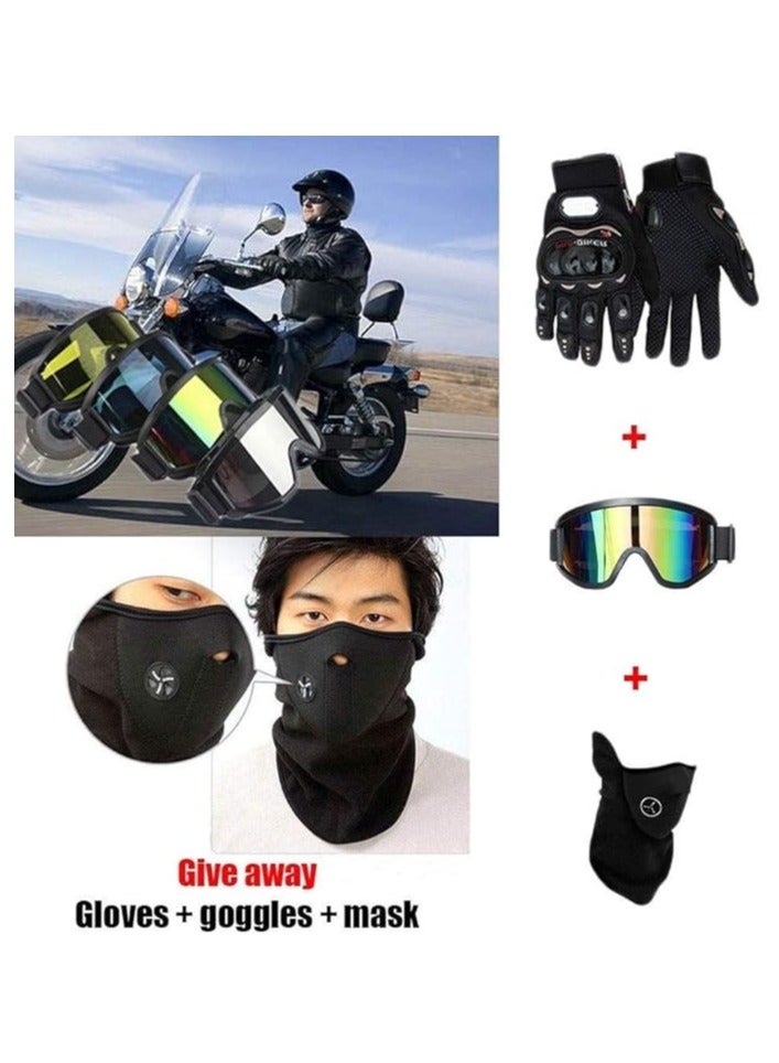 DUNISO Full face motorcycle helmet, ABS material off-road riding helmet, collision resistant, breathable and lightweight, with gloves, face mask, goggles, suitable for both men and women - Image 5
