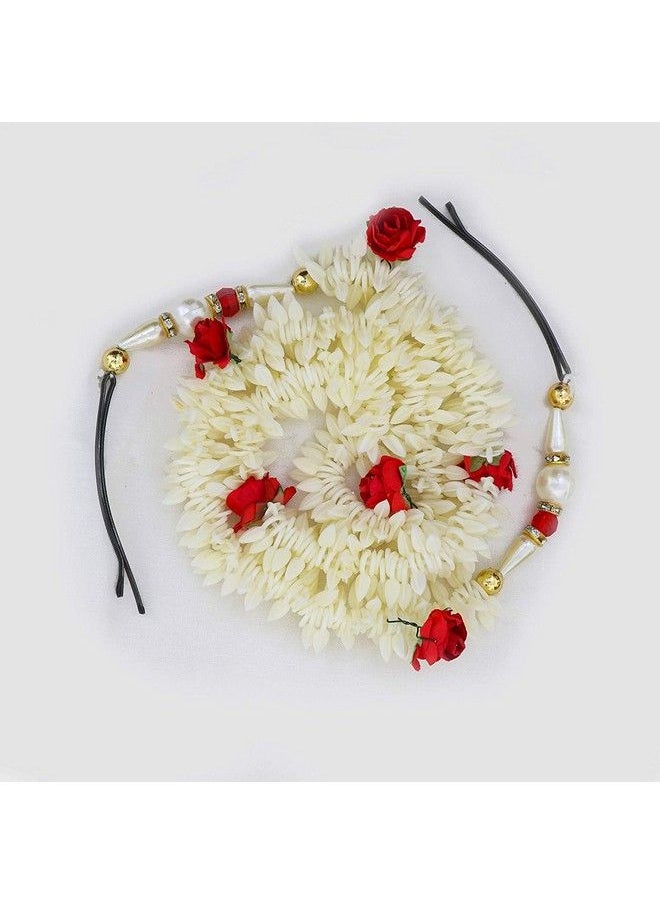 Rapidsflow - ®Artificial Flower Hair Gajra For Women Latest/ 360 Degree Gajra For Juda Hair Bun Flowers For Wedding (M4) - Image 1