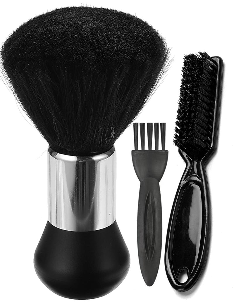 Borogo Barber Neck Duster Brush - Borogo Professional Barber Premium Hair Cutting Cleaning Hairbrush Styling Tool (Neck brush+Black brush) - Image 1