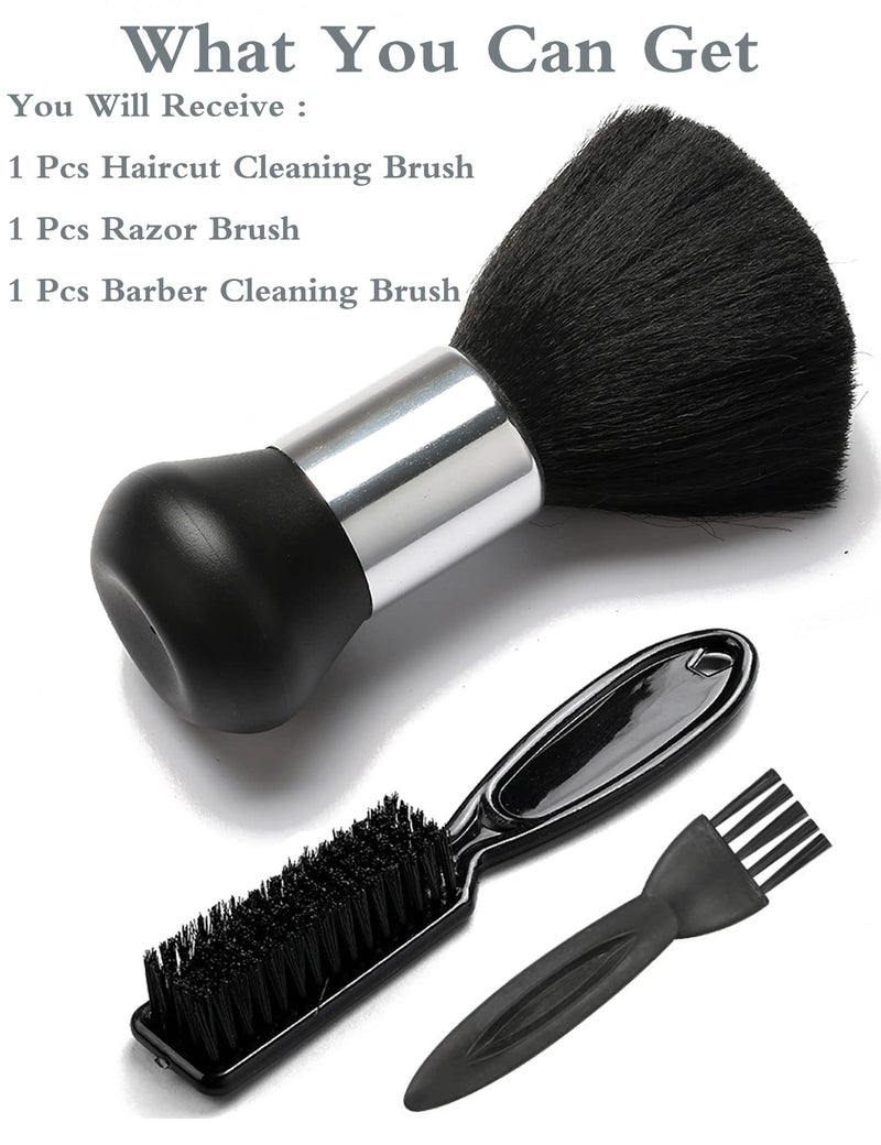 Borogo Barber Neck Duster Brush - Borogo Professional Barber Premium Hair Cutting Cleaning Hairbrush Styling Tool (Neck brush+Black brush) - Image 3