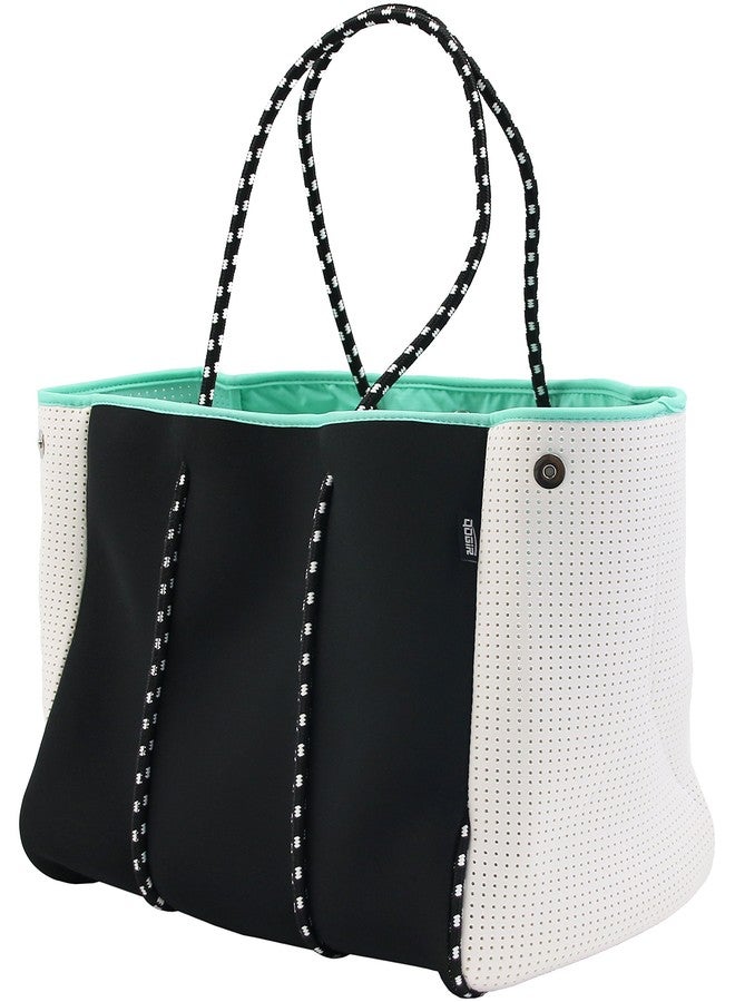 QOGiR Neoprene Multipurpose Beach Bag Tote with Inner Zipper Pocket … … … …, Brown, Large, Classic - Image 1