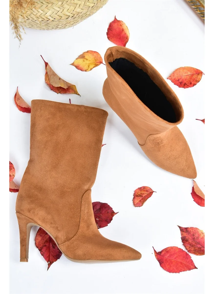 فوكس شوز Tan Suede Women's Boots L404891302