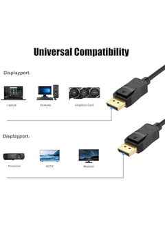 MOXO 4K DisplayPort Cable 3FT 2, Display Port to Display Port Cable for Monitor DP to DP Cable Male to Male Adapter  - Image 2