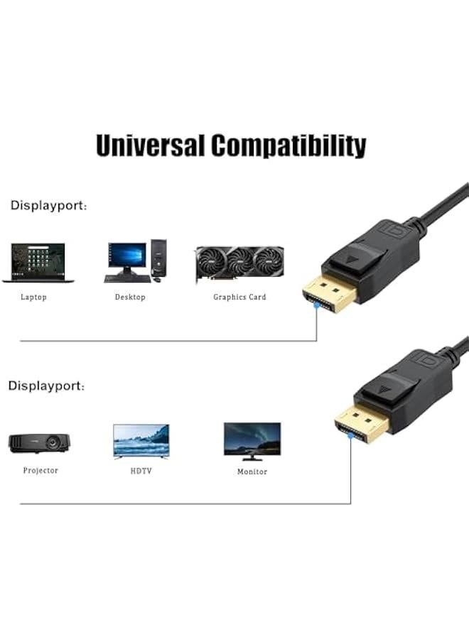 MOXO 4K DisplayPort Cable 3FT 2, Display Port to Display Port Cable for Monitor DP to DP Cable Male to Male Adapter - Image 2