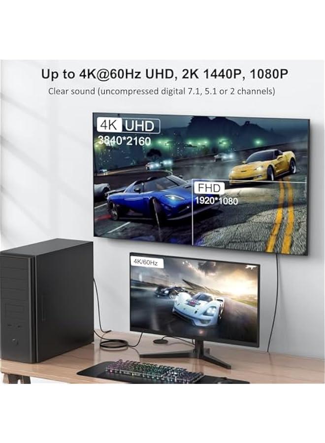 MOXO 4K DisplayPort Cable 3FT 2, Display Port to Display Port Cable for Monitor DP to DP Cable Male to Male Adapter - Image 3