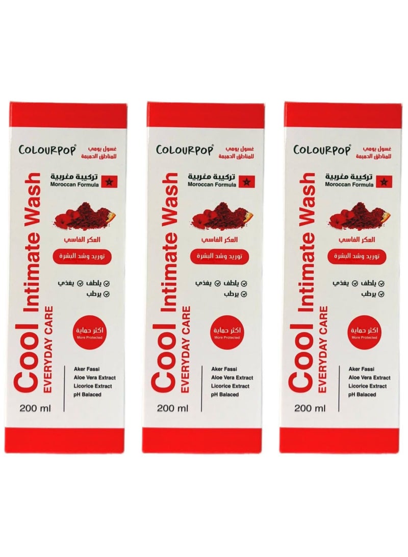 ColourPop Cool Intimate Wash – Moroccan Formula with Aker Fassi, 200ml (Pack of3) - Image 1
