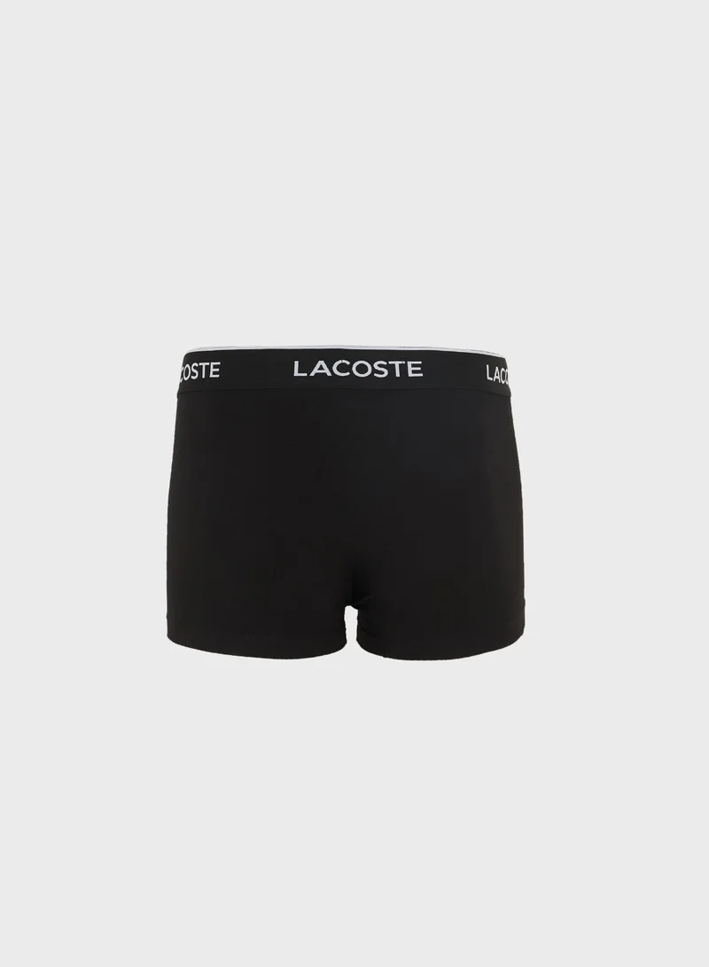 LACOSTE 3-Pack Stretch Core Essential Trunks
