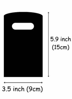 Y&D Small Plastic Merchandise Bags, Shopping Retail Gift Bags with Die Cut Handles, for Red Thank You 100 Count 9 x 15 cm  - Image 4