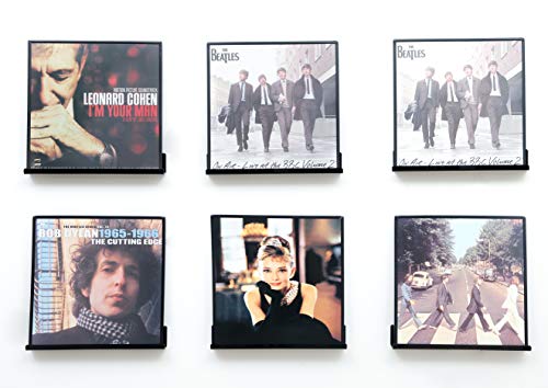 IEEK Vinyl Record Shelf Wall Mount,6 PCS Black Acrylic Album Record Holder Display Shelf,Display Your Daily Listening in Style - Image 1