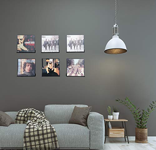IEEK Vinyl Record Shelf Wall Mount,6 PCS Black Acrylic Album Record Holder Display Shelf,Display Your Daily Listening in Style - Image 5