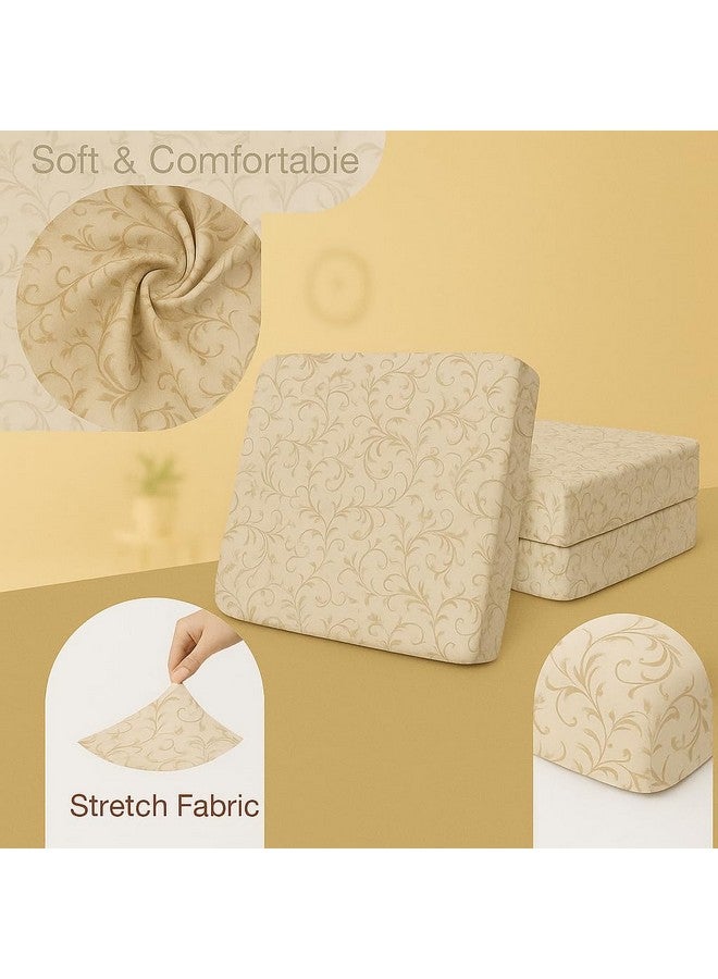 STITCHNEST غطاء أريكة مطبوع من STITCHNEST بتصميم أوراق دوارة وقابل للتمدد/سباندكس، عبوة من 6 (مناسب لأريكة تتسع لـ 3 أشخاص) - Image 4
