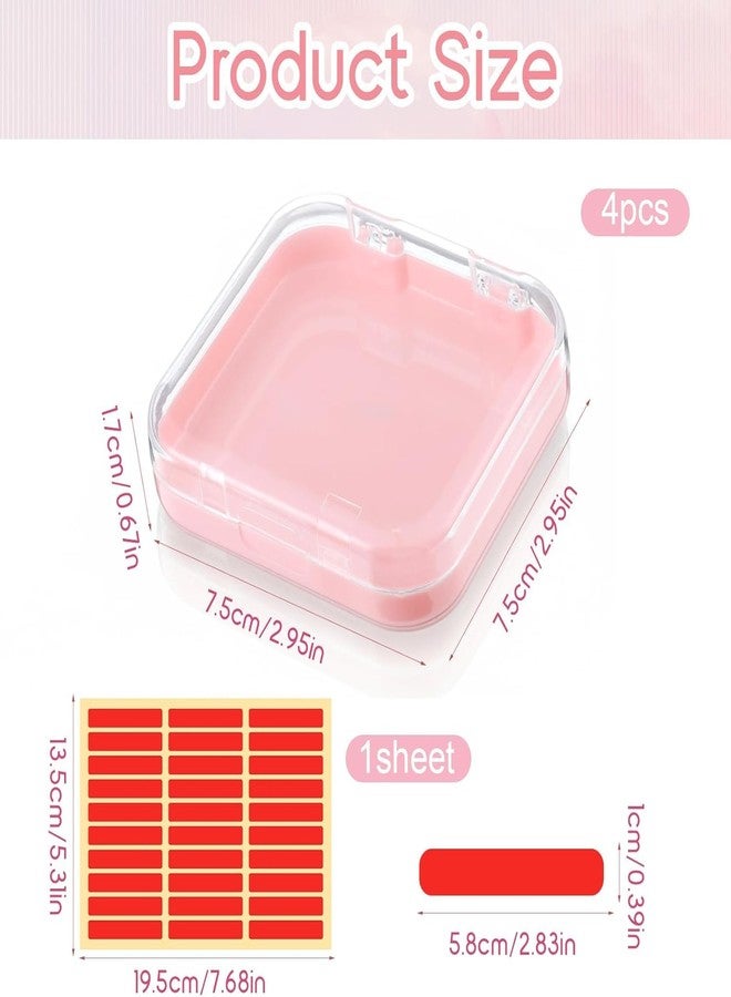 نيل ويند علبة تخزين أظافر لاصقة من نايل ويند، 12 قطعة مع شريط لاصق مزدوج الجوانب، علبة عرض أظافر أكريليك شفافة لصالونات التجميل - (بدون أظافر) - Image 5