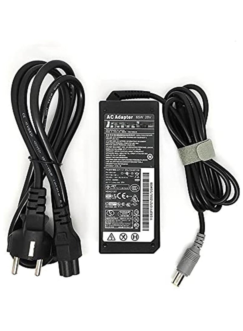 Power adapter and charger compatible with Lenovo laptops, 20V 3.25A 65W - USB DC connector - Image 1