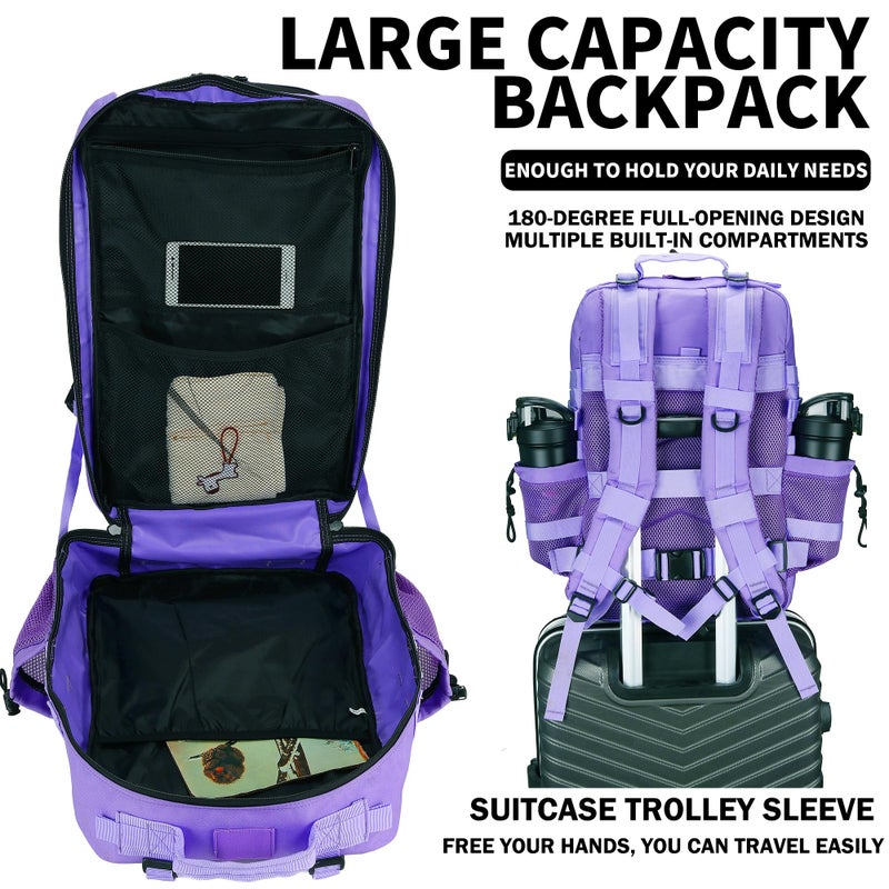 W WINTMING Military Tactical Backpack 45L/25L 3 Day Assault Pack Molle Daypack Hiking Backpack for Men and Women - Image 5