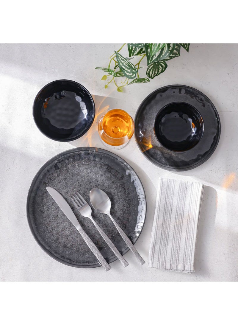 DANUBE HOME Bubbles Melamine Small Plate – Durable, Lightweight Melamine Dinnerware Plate for Home, Kitchen & Outdoor Use, Easy to Clean, Stylish Small Serving Plate 21 Cm Ash  - Image 4