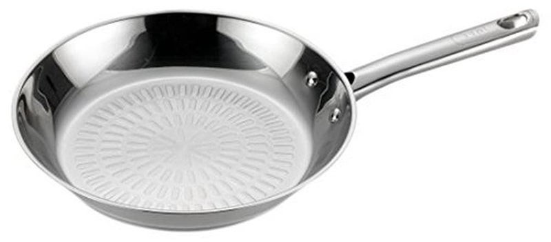 Tfal Performa Stainless Steel Fry Pan 12 Inch Induction Oven Broiler Safe 500F Cookware Pots and Pans Dishwasher Safe Silver