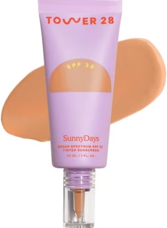 Tower 28 SunnyDays SPF 30 Tinted Sunscreen Foundation , 30 PCH 30ml – Lightweight, Non-Comedogenic, Sensitive Skin Friendly - Image 1