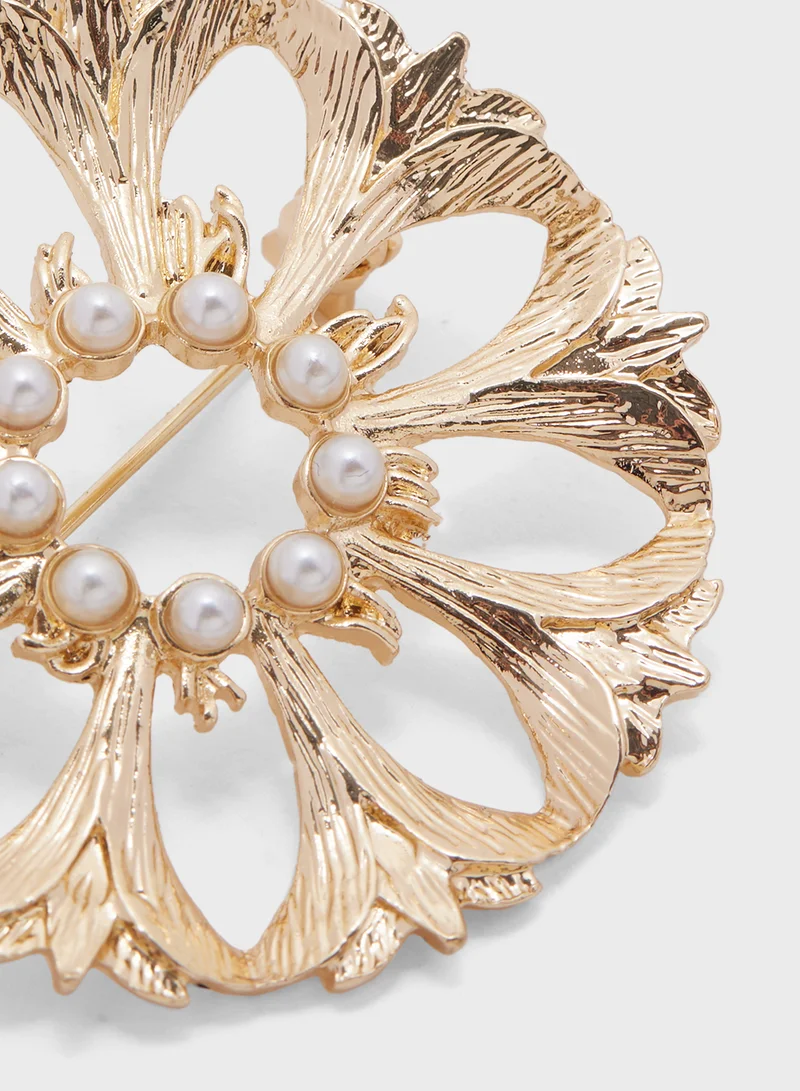 ايلا ليمتد اديشن Pearl Floral Brooch