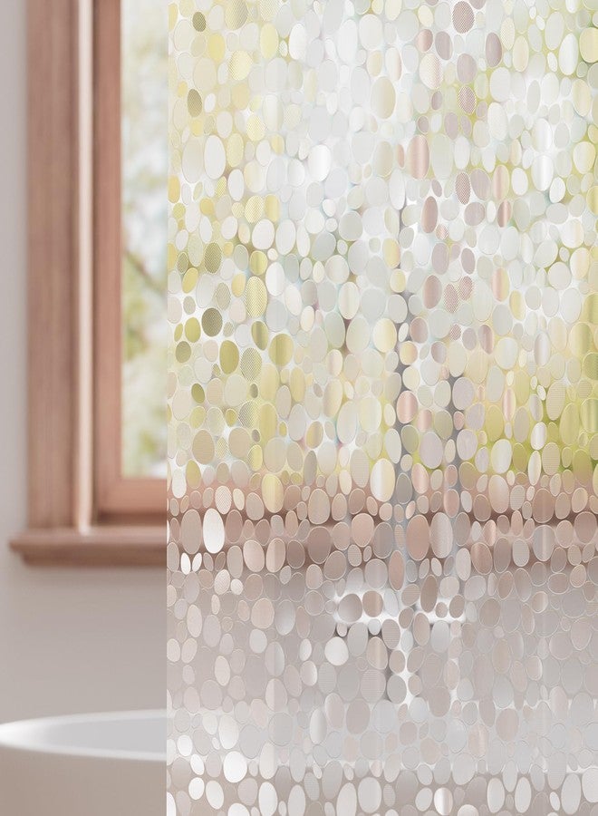 Titanker Clear Shower Curtain Liner with Pebble Pattern, Medium Weight Plastic Shower Liner PEVA Waterproof Shower Curtains for Bathroom with Big Stones and Grommets, 72x72 Inches - Image 1