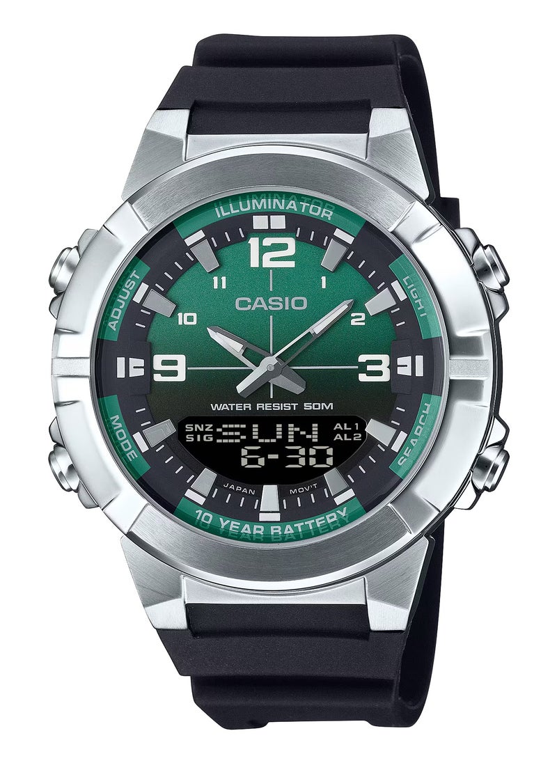 CASIO Analog+Digital Resin Strap Men's Watch AMW-870A-3AV 