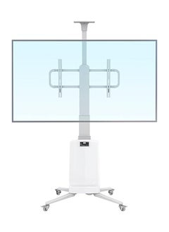Generic Motorized Mobile TV Cart Rolling TV Stand Electric Lifting for 55-85 inch LCD OLED Flat Panel Curved Screen Smart Board  - Image 1