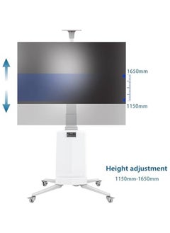Generic Motorized Mobile TV Cart Rolling TV Stand Electric Lifting for 55-85 inch LCD OLED Flat Panel Curved Screen Smart Board  - Image 3