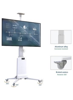 Generic Motorized Mobile TV Cart Rolling TV Stand Electric Lifting for 55-85 inch LCD OLED Flat Panel Curved Screen Smart Board  - Image 5