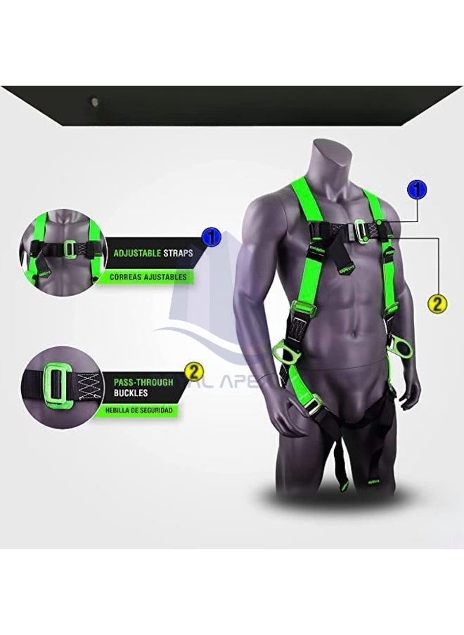 Biella Biella Body Fall Protection Safety Harness â€“ Essential Climbing Prevention with Hook for Construction, Window Cleaning, Measurement, and More  - Image 2
