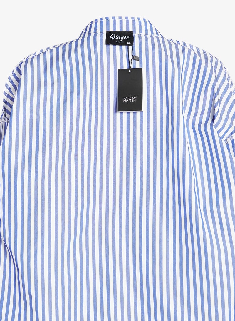 Ginger Plus Striped Button Down Shirt - Image 2