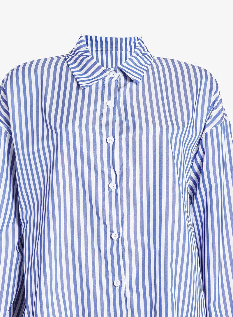 Ginger Plus Striped Button Down Shirt - Image 4