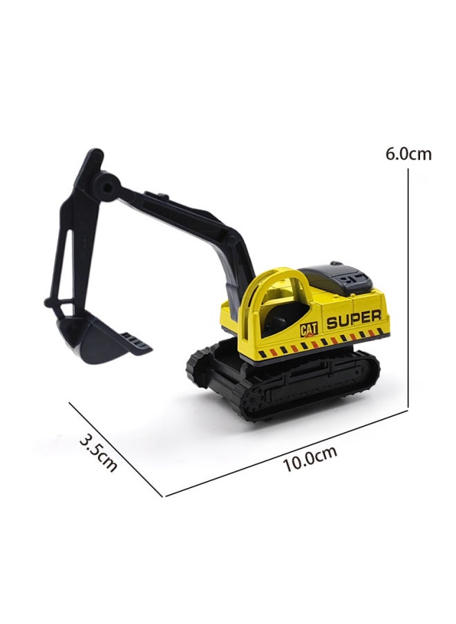Alloy Car Simulation Model Alloy Car Model Pull Back Engineering Excavator Excavator Grab Car Children's Toy Batch-Color:Naked List  - Image 3