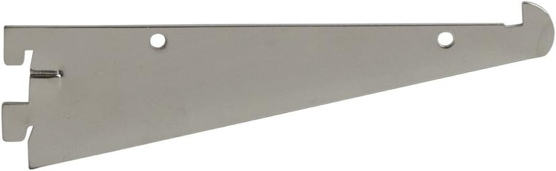 Econoco Tap in Shelf Brackets, 6 Inch Metal Shelf Supports for President Line Standards, Pack of 25, Chrome - Image 1