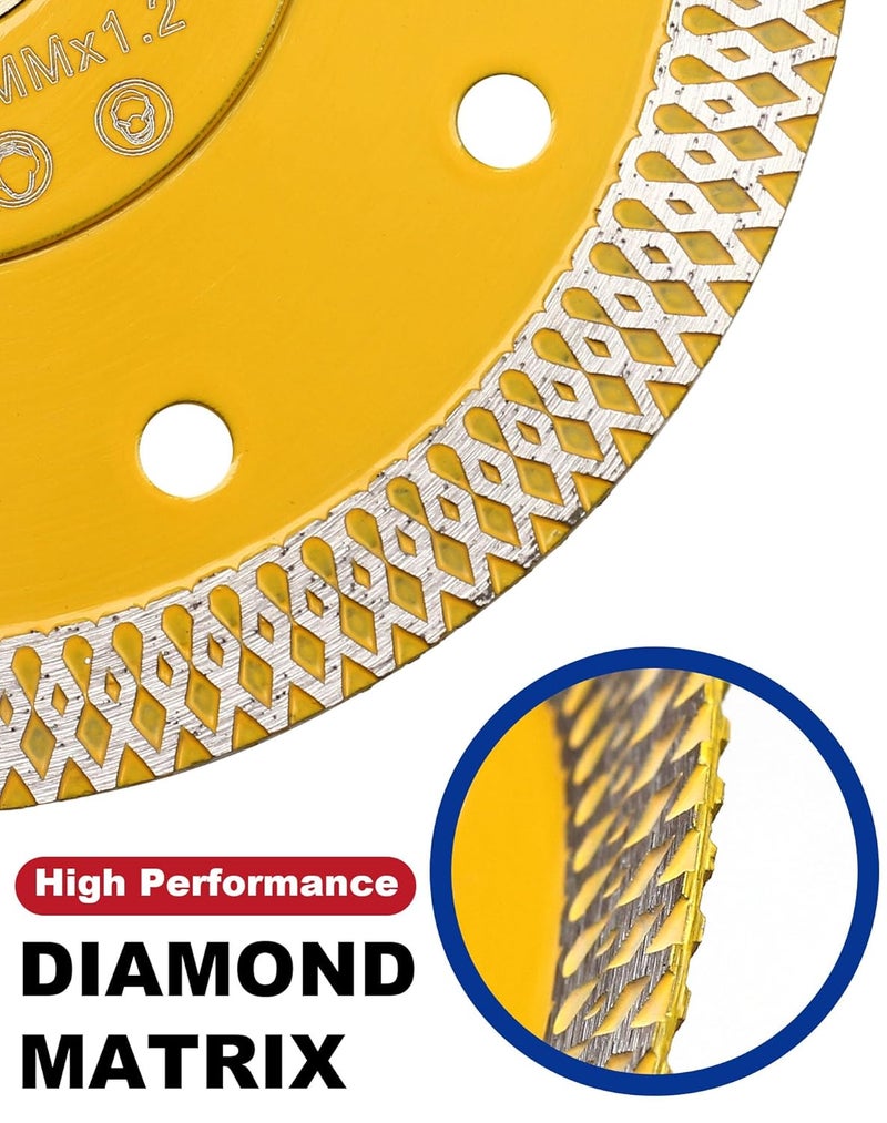 OSTEK 2 Pcs/Lot Super Thin Diamond Saw Blade Porcelain Cutting Blade for Cutting Granite Marbles Tiles (4.5-2pcs)…… - Image 4
