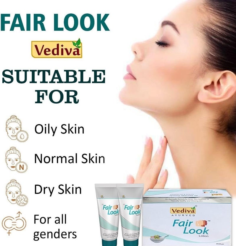 Generic Fair Look Ayurvedic Face Care Cream Tan Removal Cream for Men Women Reduces Hyperpigmentation All Skin Type 2 x 100g  - Image 4
