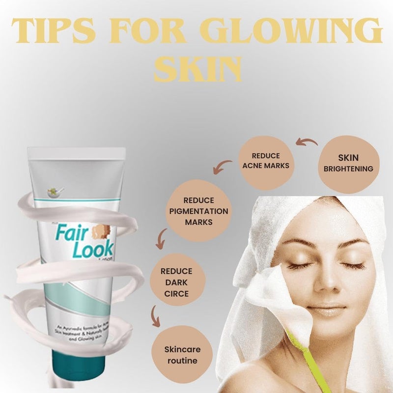 Generic Fair Look Ayurvedic Face Care Cream Tan Removal Cream for Men Women Reduces Hyperpigmentation All Skin Type 2 x 100g  - Image 2