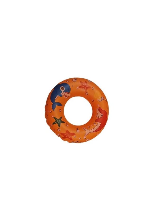 60cm Round Plastic Kids Swimming Float - Orange